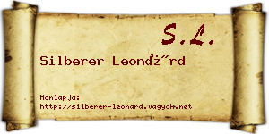 Silberer Leonárd névjegykártya