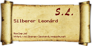 Silberer Leonárd névjegykártya