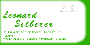 leonard silberer business card